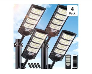 Outdoor Solar LED Flood Light Remote Control Motion Sensor