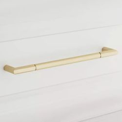 SIGNATURE HARDWARE 8¨LUNATA SOLID BRASS CABINET PULL SATIN BRASS