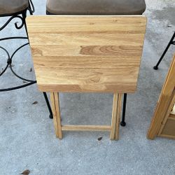 Wood Tv Tray Folding Table 