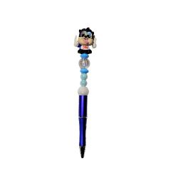Disney Doorables Pete Custom Beaded Ballpoint Twist Blue Pen