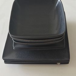 Black Dishwear Set Ceramic 