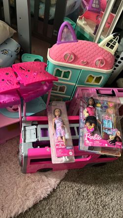 Amy doll house , Barbie closet , Barbie camper and doll house