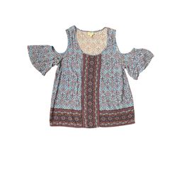 2~ ST Jhon's Bay Blouse Womens Extra Large Scoop Neck Short Sleeve Ladies Top