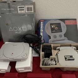 PS1 and game screen