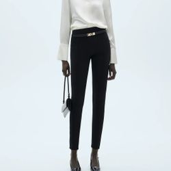 MANGO Legging With Zipper Detail