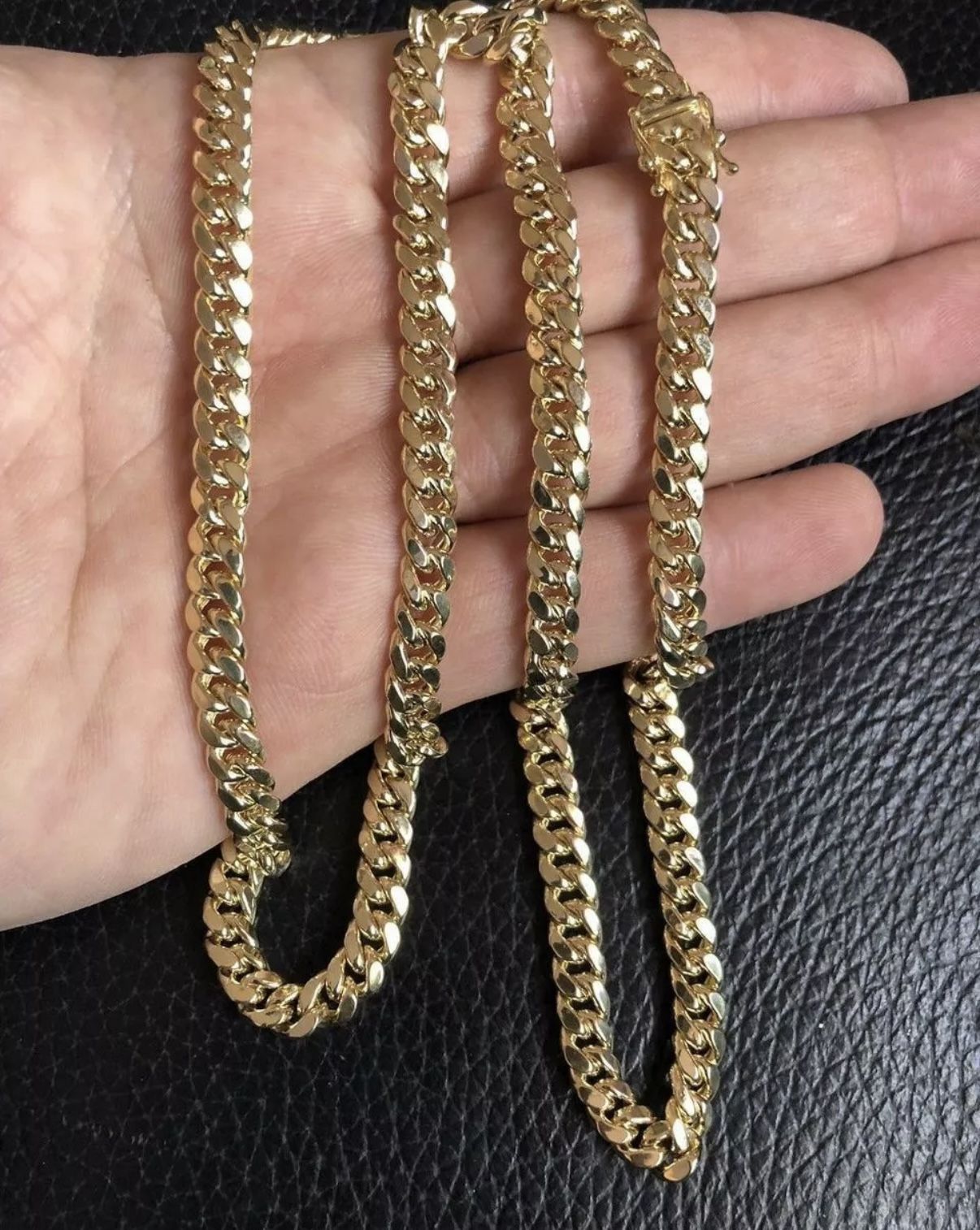 Men’s Solid 14k Yellow Gold 6mm Miami Cuban Link Chain 24" 25 Grams Semi Hollow