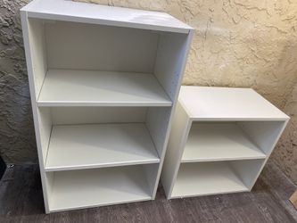 Pair Of White Office Storage - Adjustable Shelves Office Storage - Local Delivery for a Fee  - See My Items😃