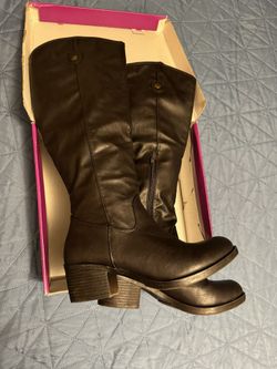 RAMPAGE Knee Brown Boots Size 7 1/2