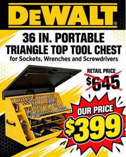 DeWalt 36in Portable Triangle Top Tool Chest