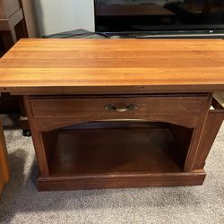 Cool Mid Century phone Table With Magazine Holder 
