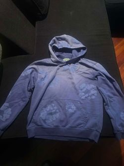Demin tears blue washed hoodie