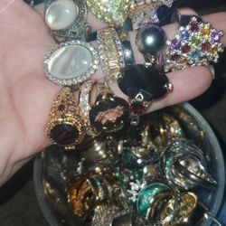 So Many Sterling Silver Rings!!! Most New Real Gems!