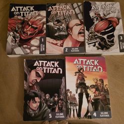 ATTACK ON TITAN 5 BOOKS SET Kodansha Comics Manga Set