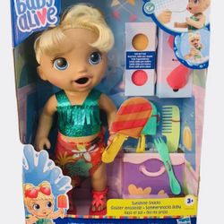 Baby Alive Sunshine Snacks Blonde Doll Play Set Kids Toy Hasbro Babydoll