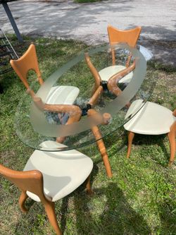 Glass table set