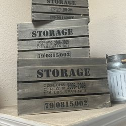 THREE DECORATING BOXES WITH LID 