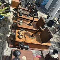 Antique Telephone Collection With Parts 