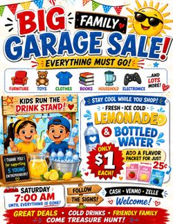 🎉 2-Day Garage Sale! June 26 & 27 🎉