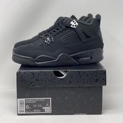 Nike Jordan Retro 4 black cat 🐈‍⬛ GS Sz 6Y Deadstock New