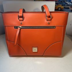Large Pumpkin Tone Two Handled Tote