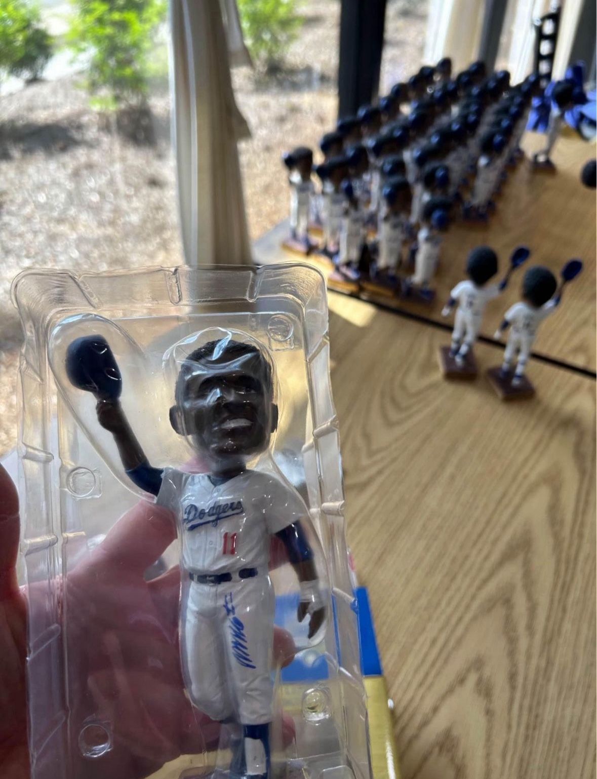 Manny Mota Signed Beckett Certified Bobblehead Dodgers 2023