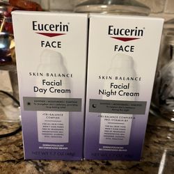 eucerin facial day & night cream•face moisturizer•1.7oz•all for $15