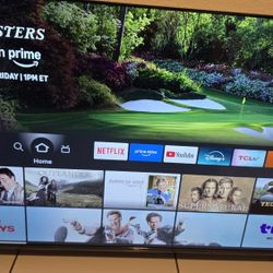 TCL 50" Smart TV Dolby Atmos 4K UHD and Wall Mount.