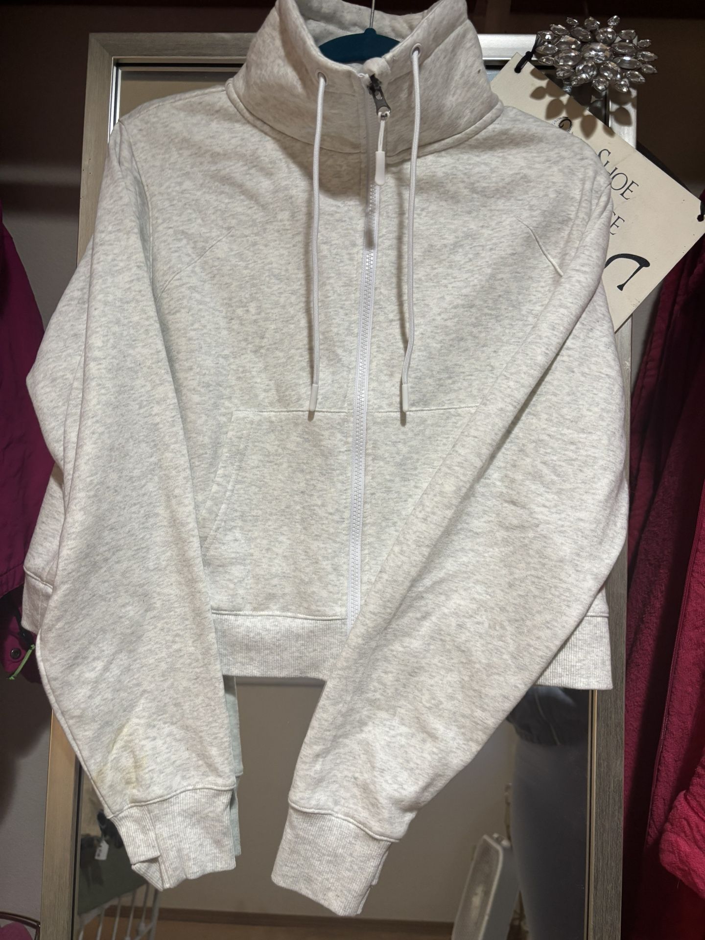Cowl Neck Zip Up