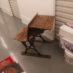 antique school desk