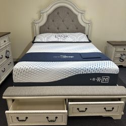 Realyn 4 Piece Storage Bed, Dresser, Mirror and Nightstand Set /P