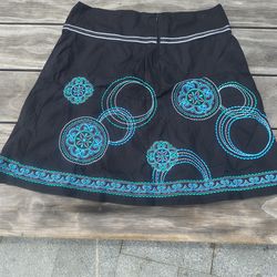 Heart soul black embroidered skirt, size 9