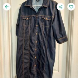 Very Nice Veneza Light Weight Stretch Denim Dress Very Comfortable Size18/20 Pd$90sell$15firm Located Rancho&Mill Colton 