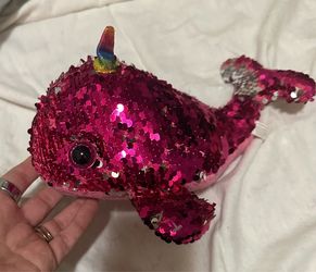 Sequin dolphin stuffed animal