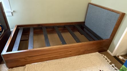 Twin Bed Solid Walnut Frame