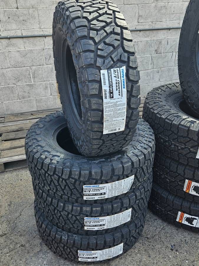 4 New Tires 275-70-17 Toyo Open Country RT Rugged Trail Terrain 32 11.00 17 P275 R17 Inch Tire Load Range B 4ply FREE Same Day Delivery Inland Empire