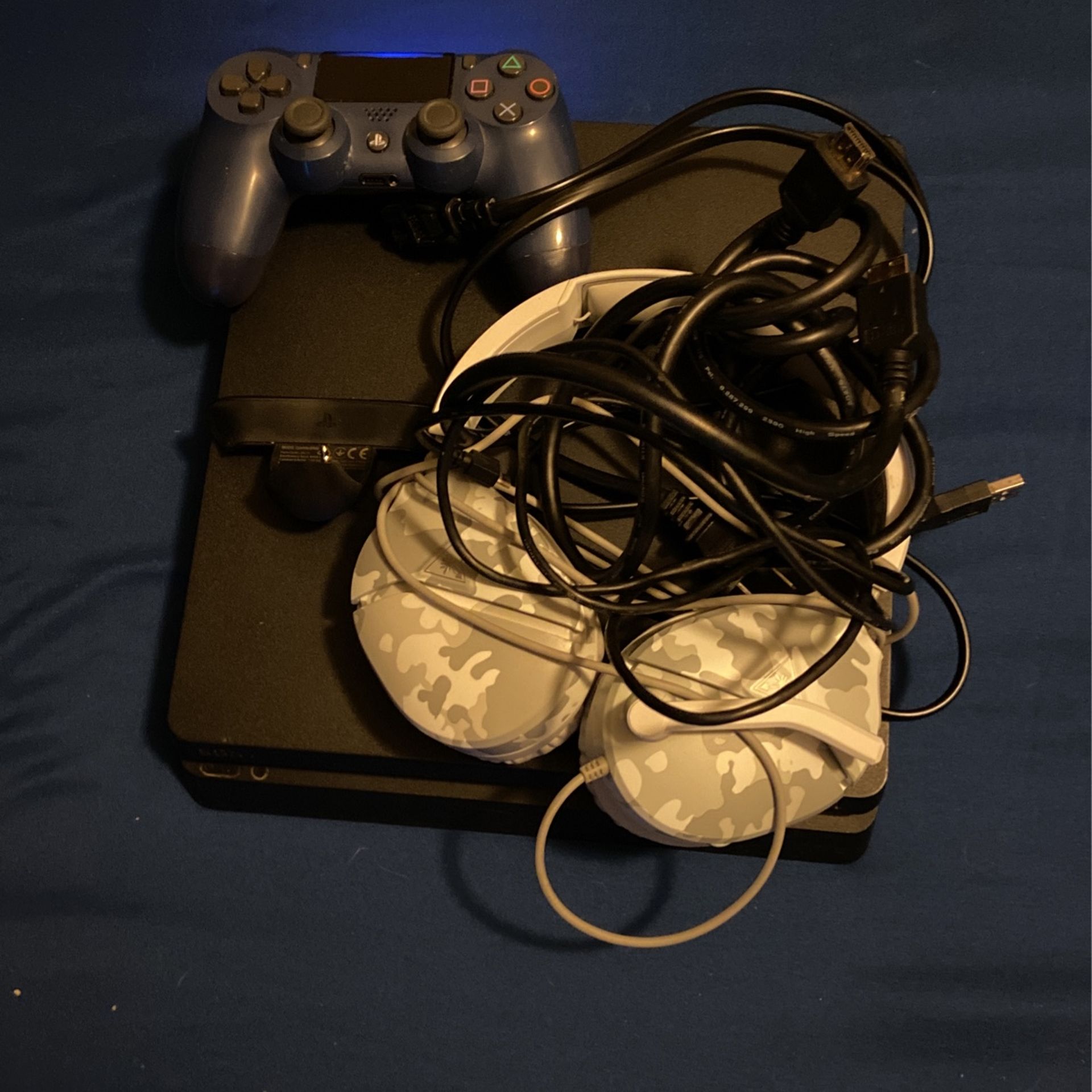 Ps4 (Works Fine) The Console Is A Little Dirty It Comes With A Controller, Cables,And Headset Included