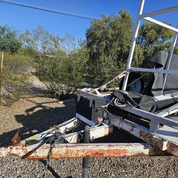 Glass and or car trailer almost 20ft long double steel floor and wench and rack if interested call (contact info removed)