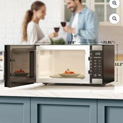 Hamilton Beach 1.6 Cu ft Sensor Cook Countertop Microwave Oven, 1100 Watts, Stainless Steel, New