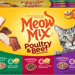 Meow Mix, Poultry & Beef, 12x2.75oz, Wet Cat Food