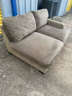 Gray Microfiber Loveseat Sofa