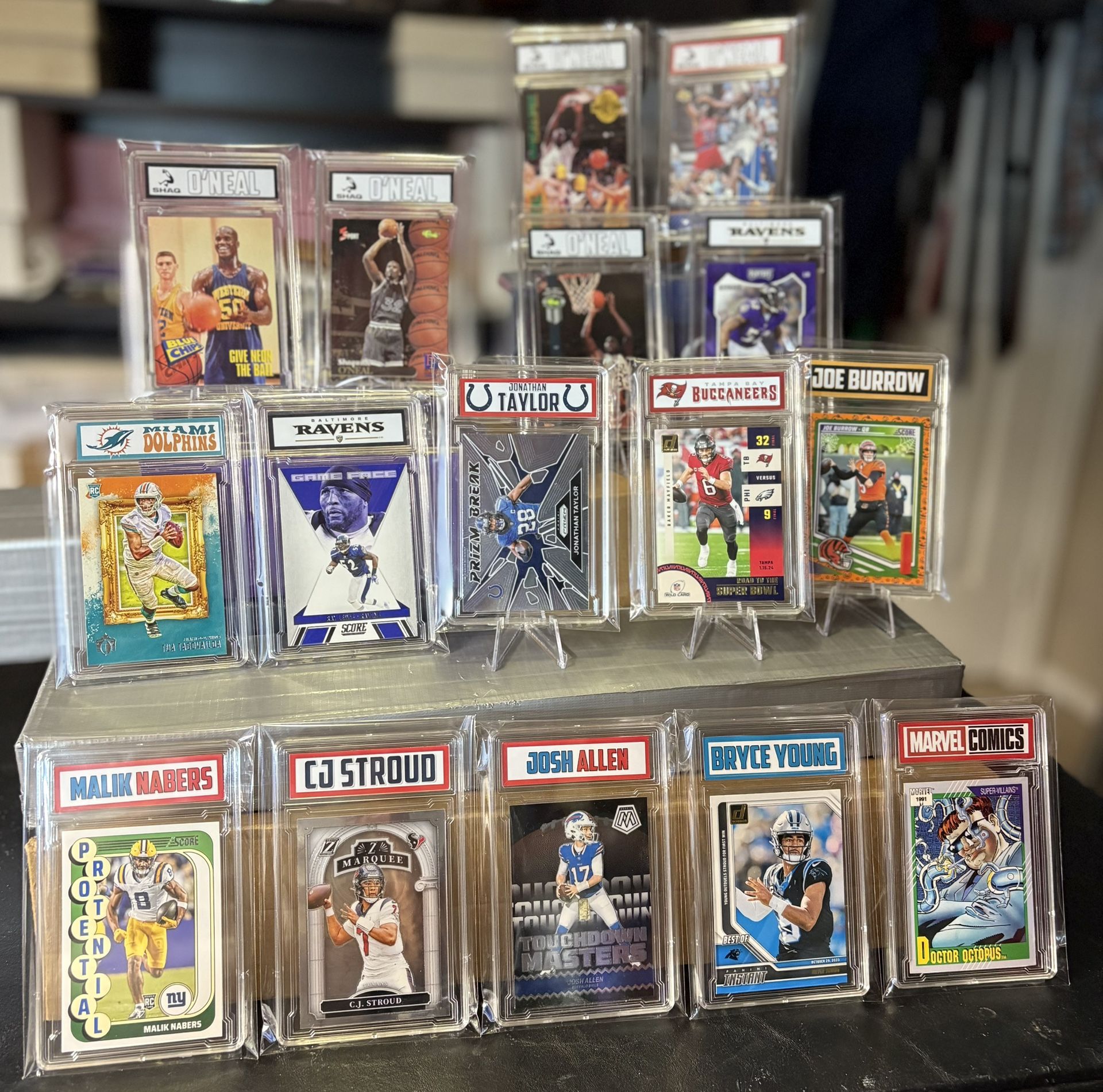 NFL, NBA and Marvel Slabbed Sports Cards 