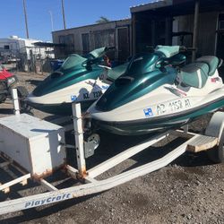 2 Jet Ski Seadoo Gtx  Ready For Lake With 3rd JetSki For Parts And Trailer!