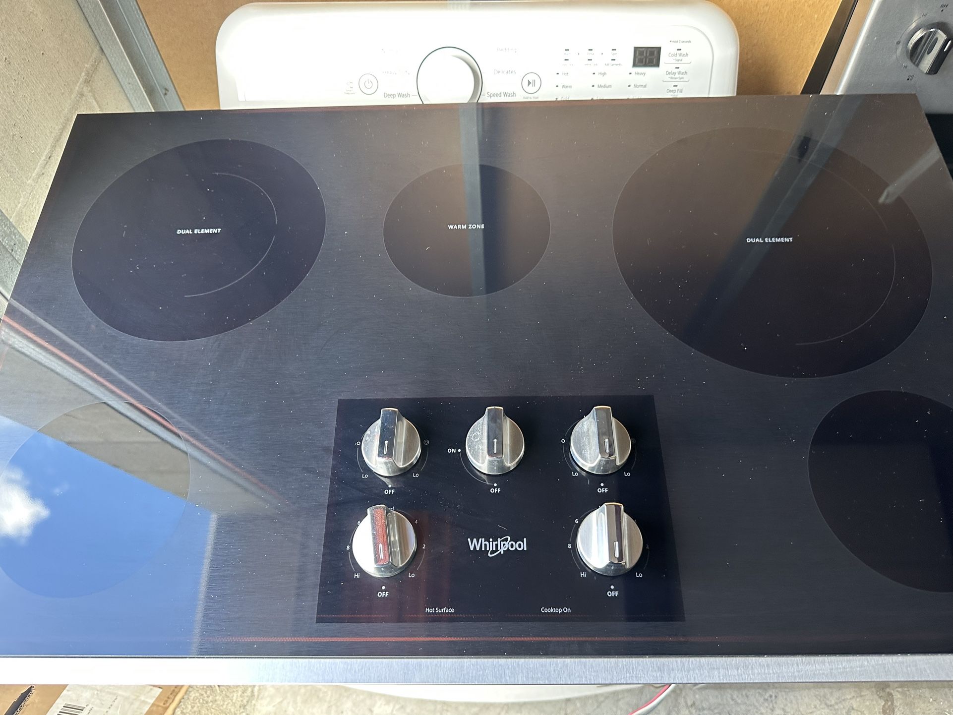 36 inch Electric Ceramic Glass Cooktop with Two Dual Radiant Elements