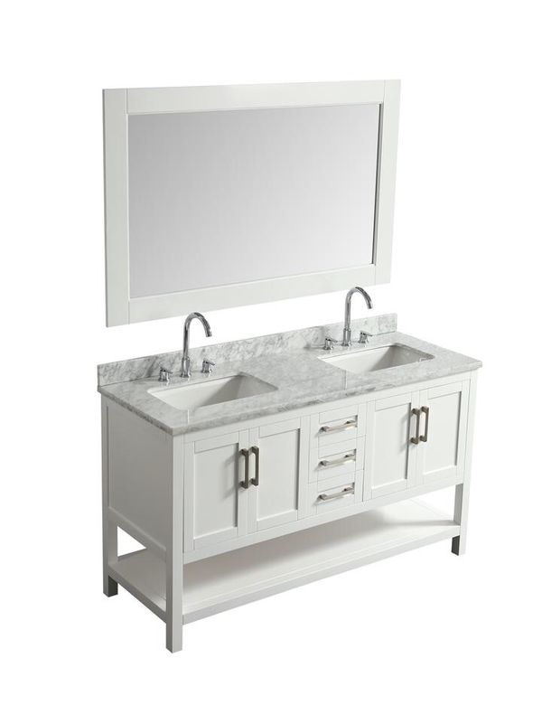 American Grace 60 In Serenity Double Bathroom Vanity Only White For Dallas Tx Offerup