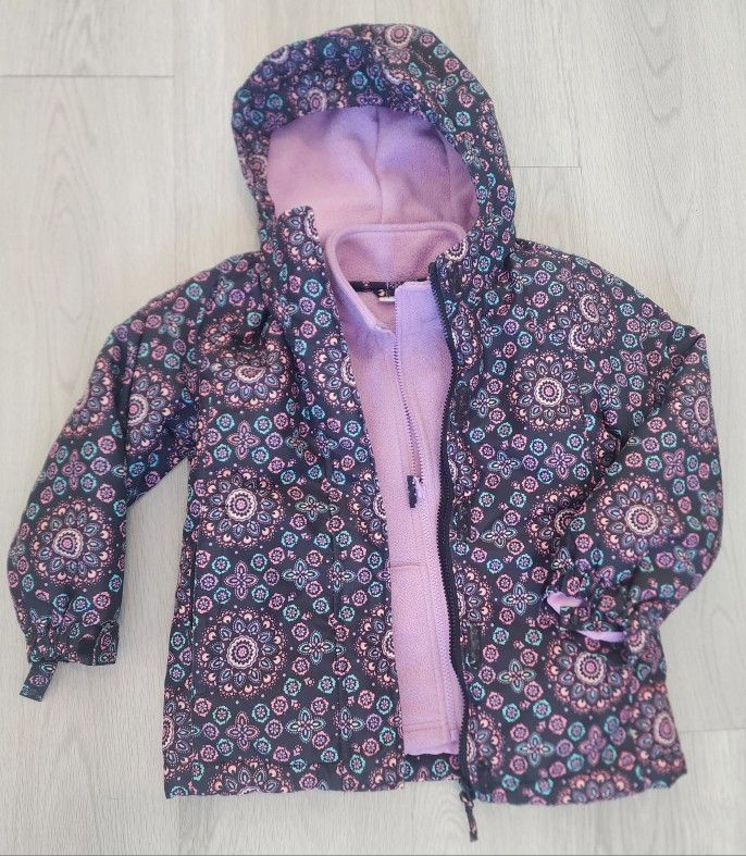 The Childrens Place -Girls Print 3 In 1 Jacket (Please Read Description)