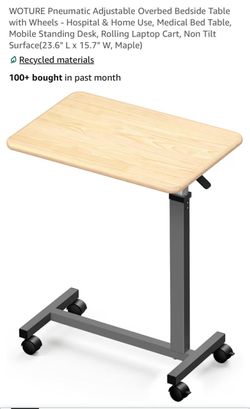 New adjustable overbed bedside table