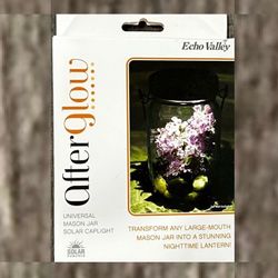 New After Glow Mason Jar Solar Caplight Lantern Kit
