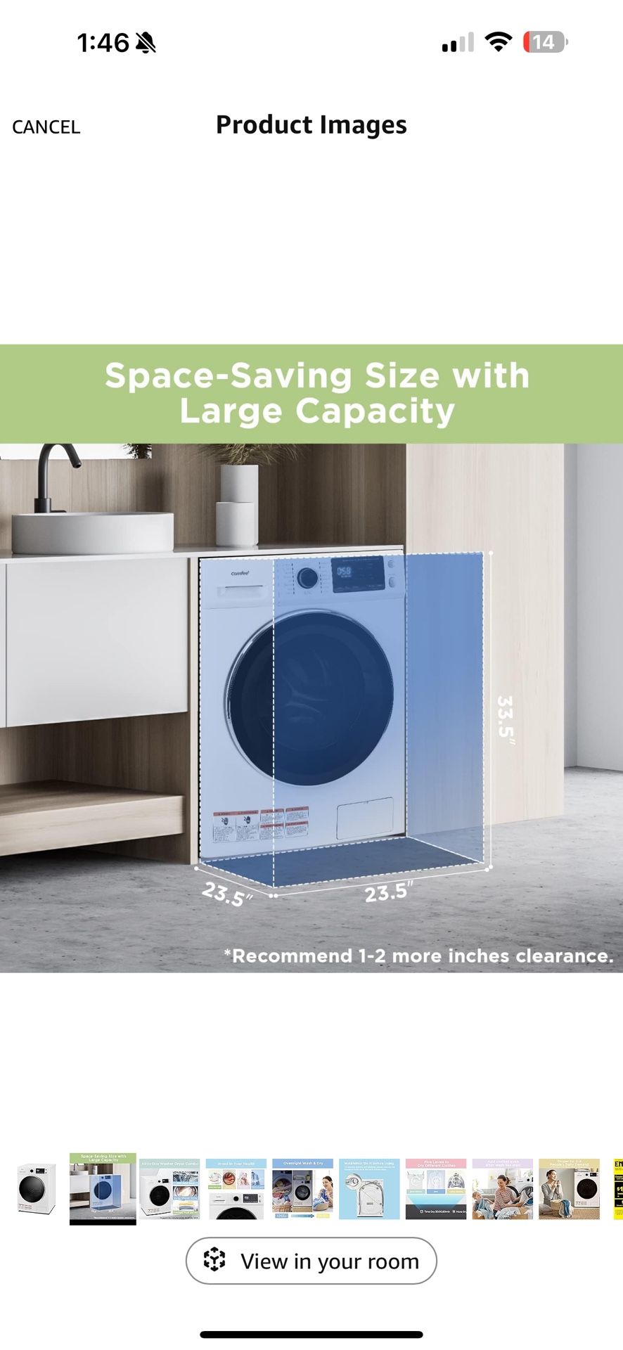 Comfree Two In One Washer Dryer