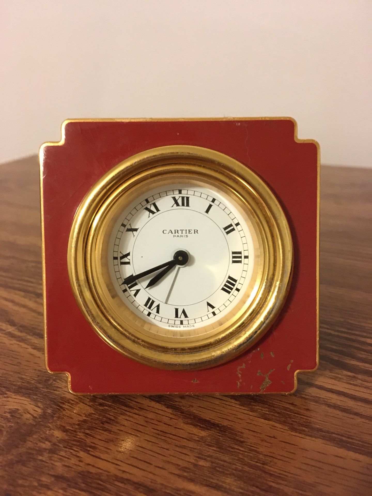 Antique Cartier desk clock early 1980s