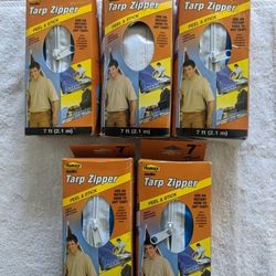 5 Tarp Zippers 7 Feet Peel n Stick